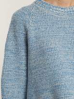 Thumbnail for your product : Vika Gazinskaya Cropped Wool Sweater - Womens - Blue