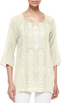 Thumbnail for your product : Johnny Was Liya 3/4-Sleeve Georgette Tunic, Shell