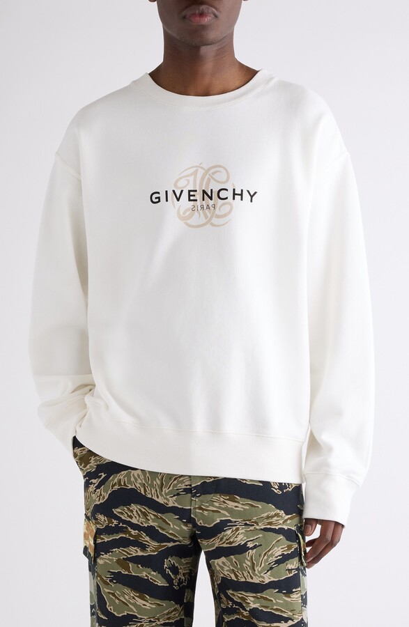 Givenchy Boxy Fit Reverse Logo Graphic Sweatshirt