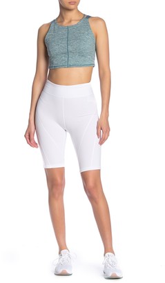 white high waisted spandex shorts
