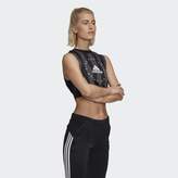 Thumbnail for your product : adidas Super-Cropped Graphic Tank Top
