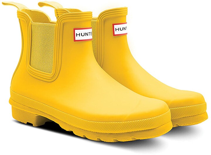 yellow chelsea hunter boots