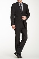Thumbnail for your product : Ben Sherman Black Pinstripe Two Button Notch Lapel Wool Suit