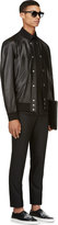 Thumbnail for your product : Givenchy Black Leather Star Bomber Jacket