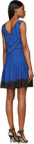 Thumbnail for your product : Proenza Schouler Marine Blue & Black Silk Crêpe V-Neck Dress