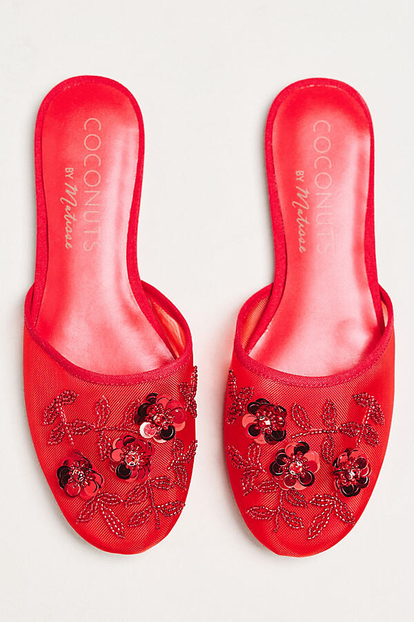 Coconuts by Matisse Maven Beaded Mesh Mule Flats