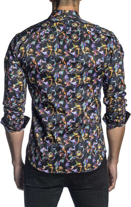 Jared Lang Men's Butterfly Pattern Sport Shirt