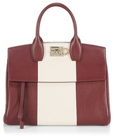Thumbnail for your product : Ferragamo Studio Two-Tone Leather Top Handle Bag