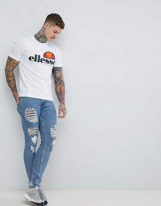 Ellesse T-Shirt With Classic Logo In White
