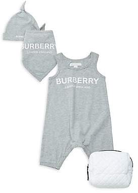 Burberry Baby's Three-Piece Logo Romper Set