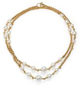 Thumbnail for your product : Majorica 8MM-12MM White Pearl Double-Wrap Station Necklace