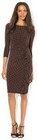 Thumbnail for your product : Lauren Ralph Lauren Polka Dot Jersey Dress