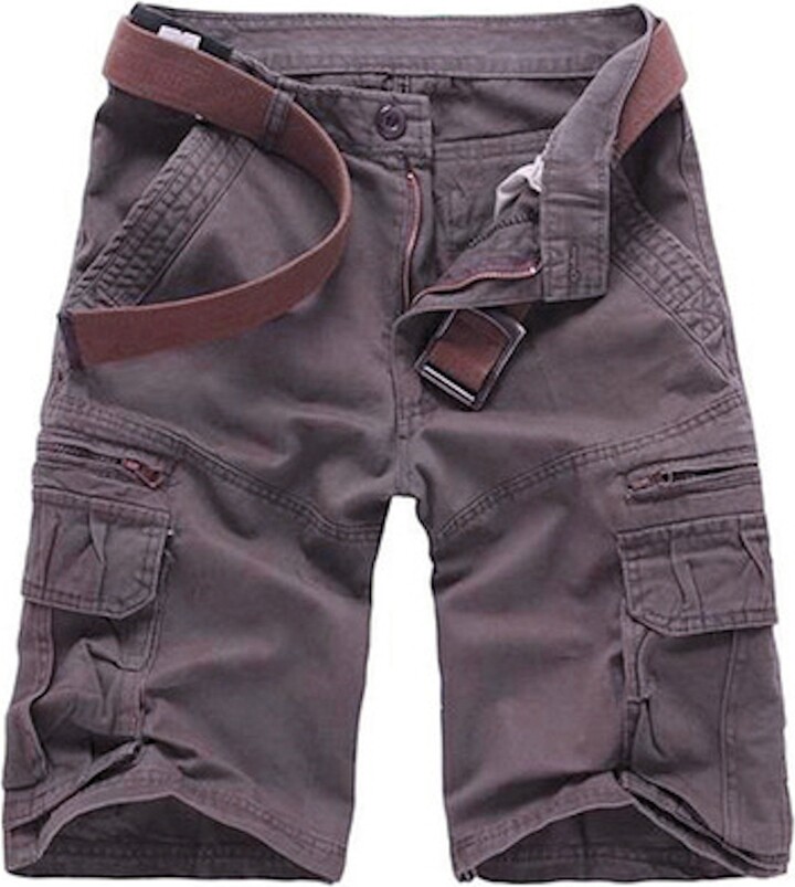 WSLCN Mens Military Style Combat Cargo Shorts Cotton (Without Belt ...