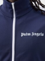 Thumbnail for your product : Palm Angels Logo-print Jersey Track Jacket - Navy