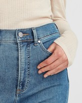 Thumbnail for your product : Express Super High Waisted Rhinestone Button Skinny Jeans
