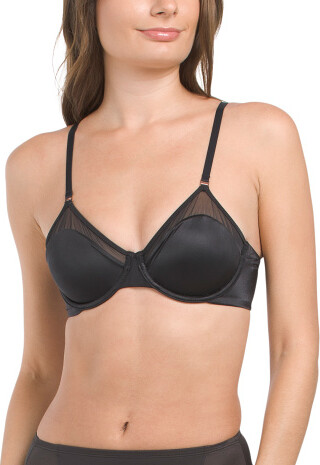TJMAXX Satin And Mesh Unlined Bra For Women - ShopStyle