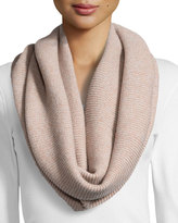 Thumbnail for your product : Todd and Duncan Cashmere Marbled Knit Eternity Scarf, Camel