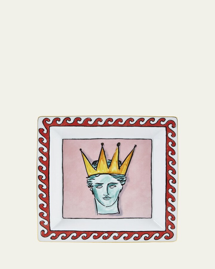GINORI 1735 Il Viaggio di Nettuno Vide Poche Plate, Pink
