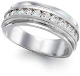 Thumbnail for your product : Macy's Men's Diamond Milgrain Trim Ring in 14k White Gold (1 ct. t.w.)