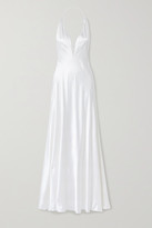Thumbnail for your product : Michael Lo Sordo Alexandra Silk-satin Gown - White
