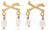 Thumbnail for your product : Claire English Rum Bucanner pearl stud earrings
