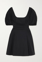 Thumbnail for your product : STAUD Laelia Stretch-cotton Poplin Mini Dress - Black