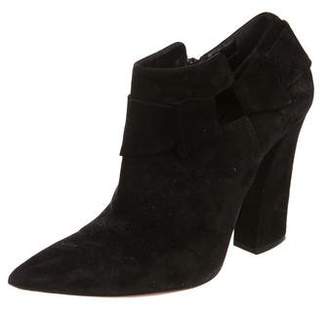 Casadei Suede Pointed-Toe Ankle Boots
