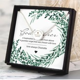 Thumbnail for your product : Personalised Godmother Sentiment Box and Disc Necklace