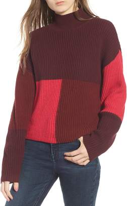 BP Mock Neck Colorblock Sweater