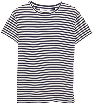 Vince Striped Silk-blend Jersey T-shirt