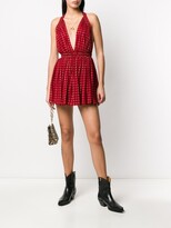 Thumbnail for your product : Saint Laurent Floral Appliques Mini Dress