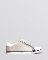 Thumbnail for your product : Elie Tahari Lace Up Flat Sneakers - Dream Glitter