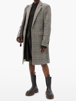 Thumbnail for your product : Raf Simons Prince Of Wales-check Single-breasted Coat - Black Cream
