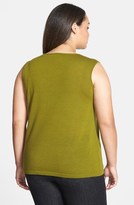 Thumbnail for your product : Eileen Fisher Jewel Neck Merino Muscle Tee (Plus Size)