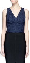 Thumbnail for your product : Alice + Olivia 'Lyla' floral guipure lace tank top