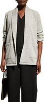 Thumbnail for your product : Eileen Fisher Petite Two-Tone Open-Front Terry Jacket