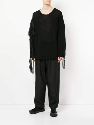 Yohji Yamamoto loose fit distressed sweater