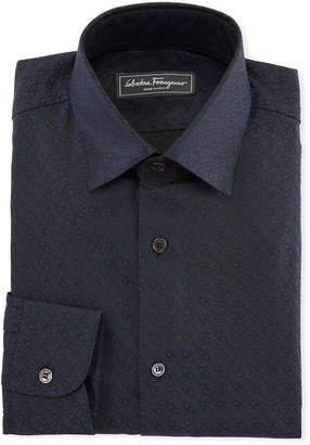 Ferragamo Men's Gancini Jacquard Cotton Sport Shirt