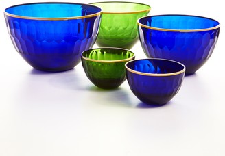 Oscar de la Renta Emerald Gallery Medium Glass Serving Bowl