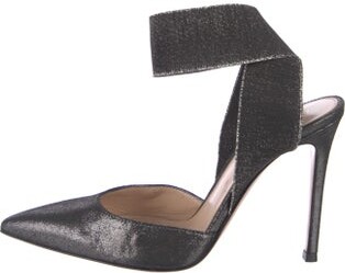 Gianvito Rossi Suede D'Orsay Pumps