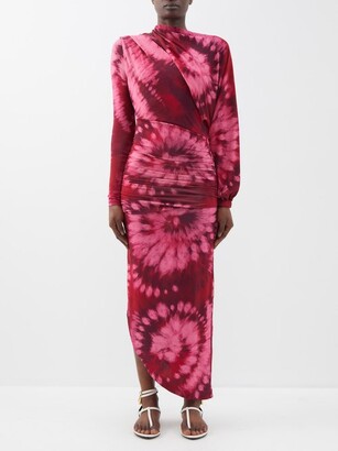 Johanna Ortiz Sunny Disposition Detachable-sleeve Tie-dye Dress