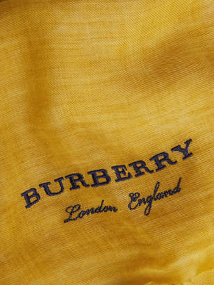 Burberry Embroidered Cashmere Cotton Scarf