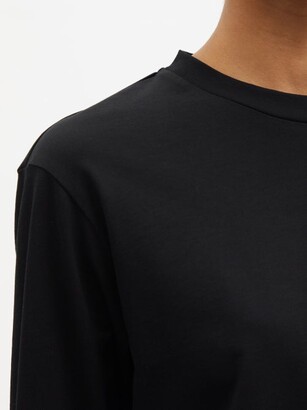 The Row Ciles Pima-cotton Jersey Long-sleeved T-shirt - Black