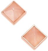 Thumbnail for your product : Vera Bradley Gold-Tone Pink Stone Square Stud Earrings
