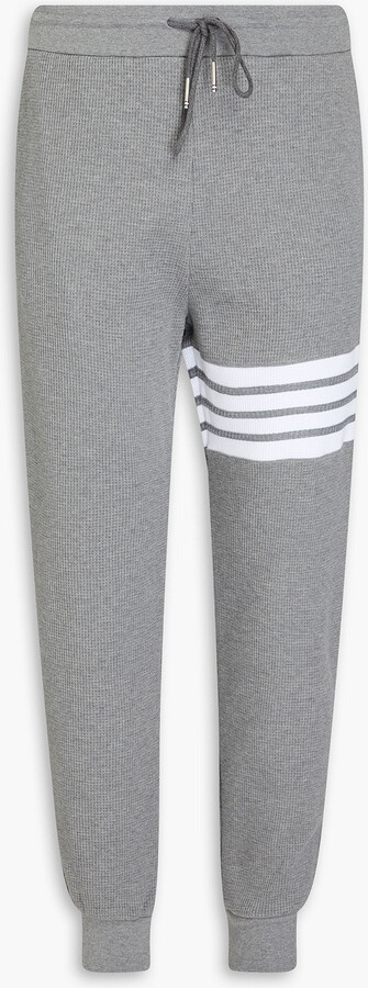 Thom Browne Striped waffle-knit cotton sweatpants