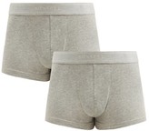 Thumbnail for your product : Sunspel Pack Of Two Cotton-blend Boxer Briefs - Grey