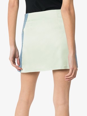Heron Preston X Sami Miro panelled zip mini skirt
