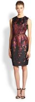 Thumbnail for your product : Carmen Marc Valvo Floral Brocade Dress