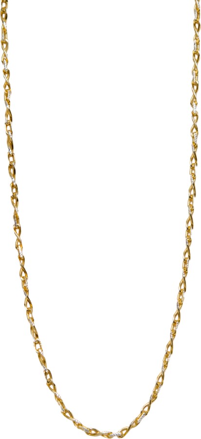 Argentovivo Two-Tone Interlock Twisted Chain Necklace