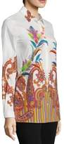 Thumbnail for your product : Etro Psych Paisley Stretch Cotton Button-Down